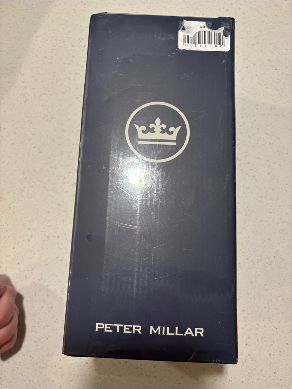 Peter Millar Navy Wine  Accessory Gift Box with Crown Logo- sealed